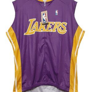 NBA Los Angeles Lakers sz:XL Men's Sleeveless 3/4 Zip Away Cycling Jersey Purple